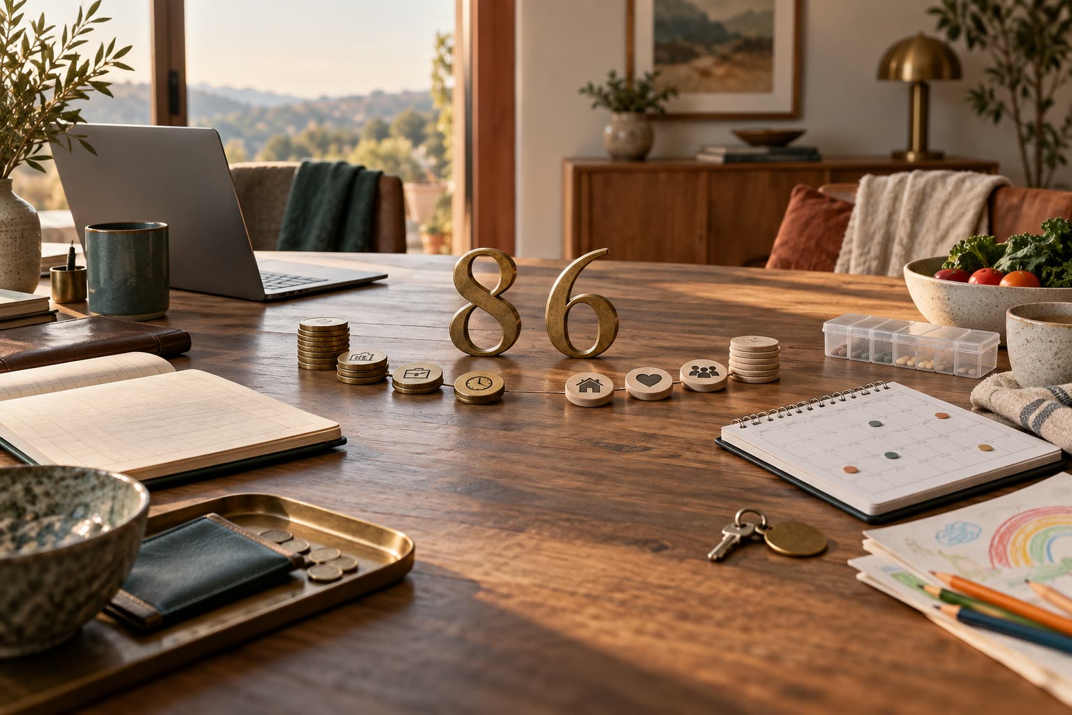 Brass number 86 between work resources and home care planning materials
