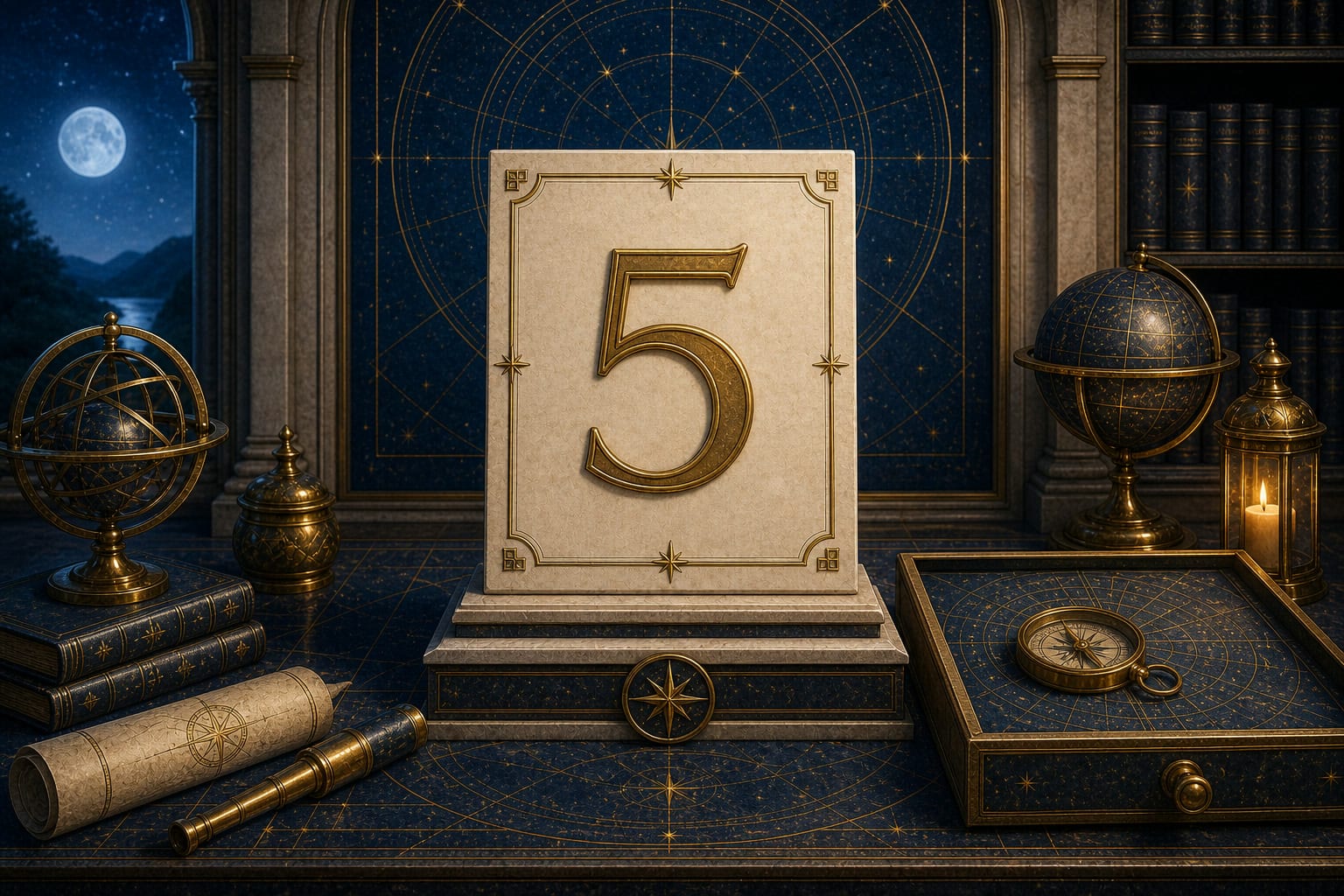 All 5s: 5, 55, 555, and 5555 KnowTheAngels illustration