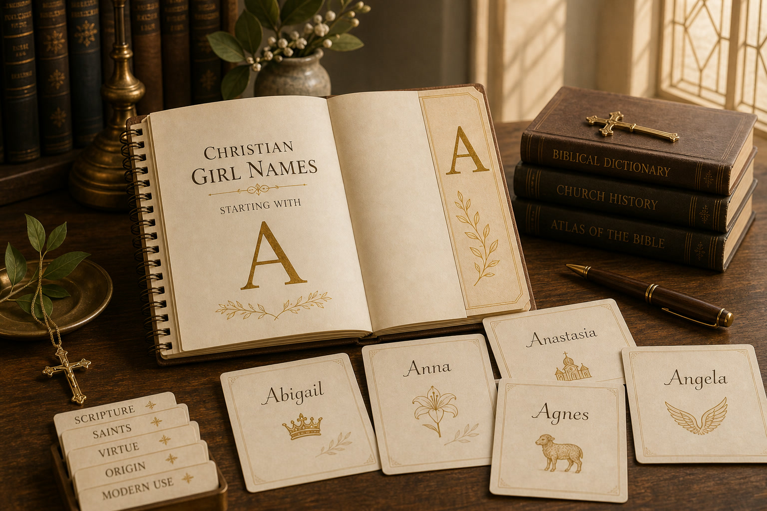 Christian Names for Girls Starting with A KnowTheAngels visual
