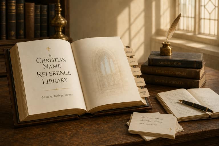 Christian personal names KnowTheAngels visual
