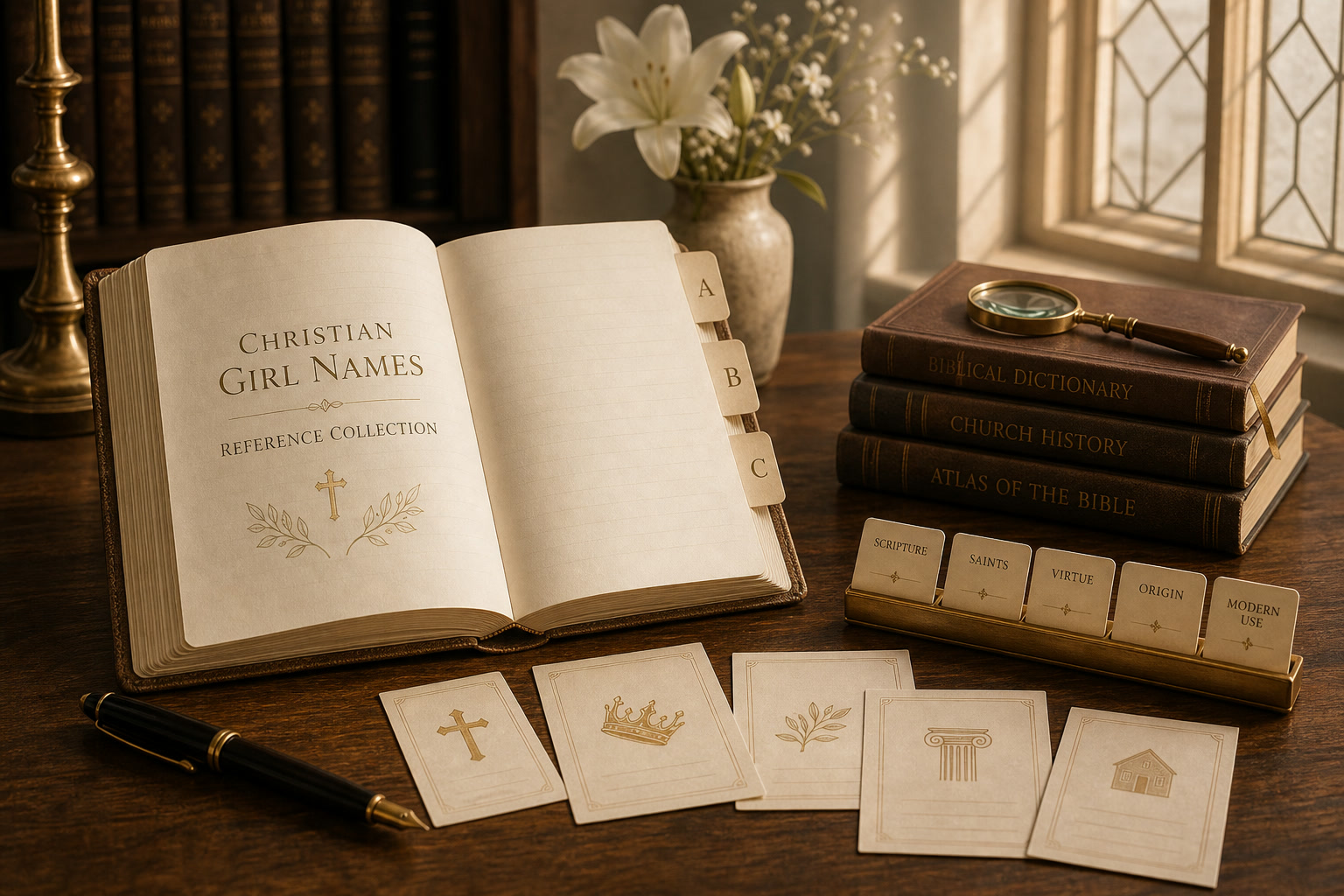 Christian girl names by source KnowTheAngels visual