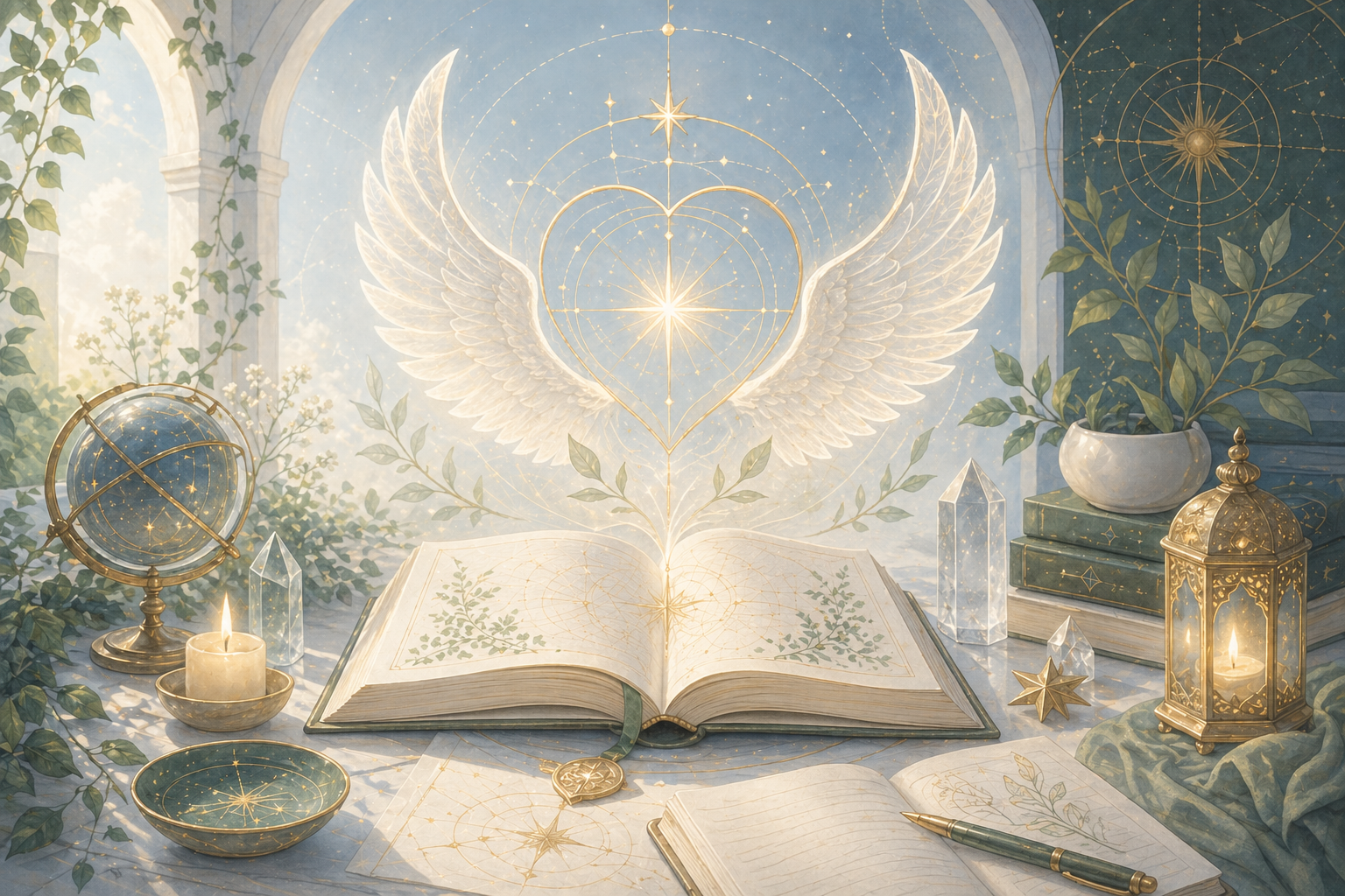 Guardian Angels celestial reference illustration