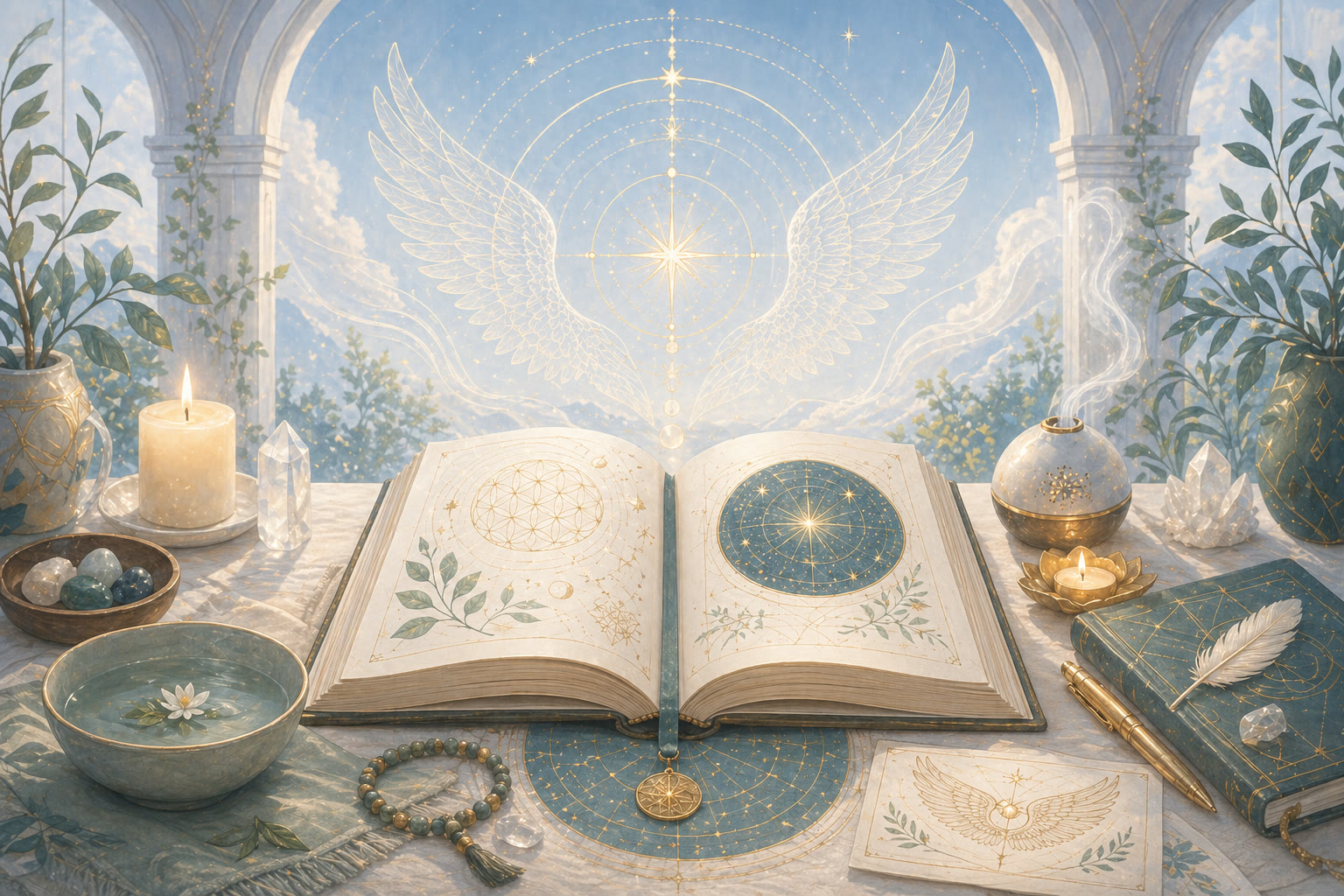 Meditative spiritual practice scene